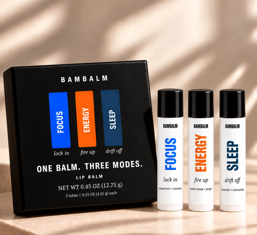 BamBalm Focus, Energy and Sleep three-pack